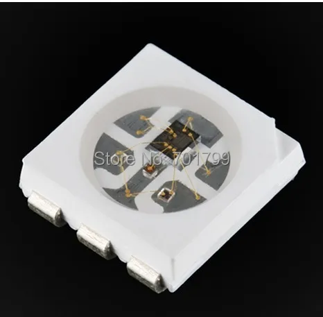 DC5V WS2812(6pin) полноцветная светодиодная точечная лампа;. 16,8 мм диаметр, IP66; один 5050 RGB светодиодный с WS2811 чипсет встроенный как один пиксель
