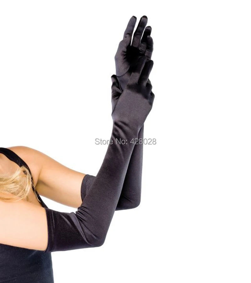 Атласные опера 2" налокотники Бурлеск женские Вечерние перчатки сексуальные привлекательные перчатки 17 цветов