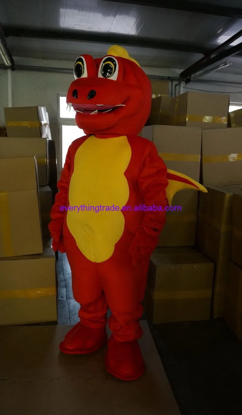 Professional New Big Red Fly Dragon Mascot Costume Fancy Dress Adult Size