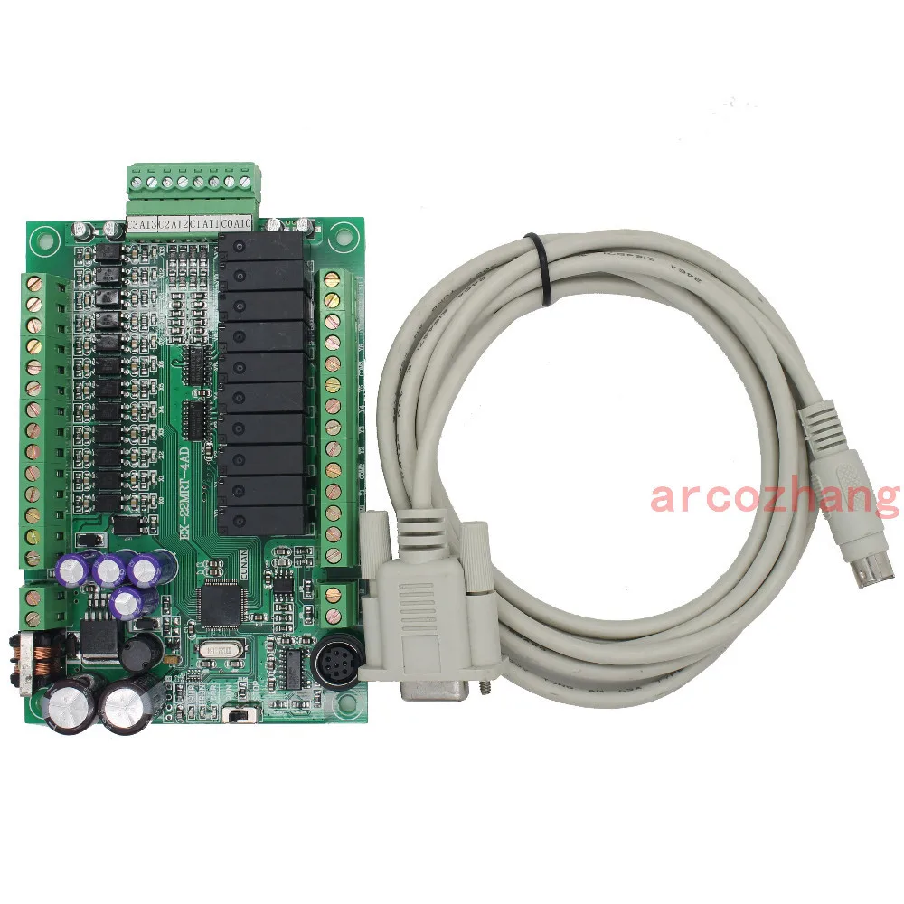 FX1S 22MR 4AD PLC контроллер доска 12DI 10DO 4AI 4 Аналоговые Вход RS484 Modbus Совместимость