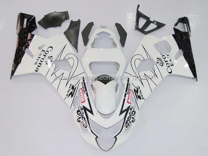 Раствор для инъекций белый K4 04 05 SUZUKI GSX-R600 GSXR600 Горячая GSXR-600 GSXR 600 2004 2005 Обтекатели для кузова