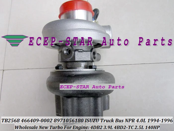 TB2568 466409 466409-0002 8971056180 8971056181 8-97105618-0 турбо для isuzu, принт грузовика, автобуса, NPR 4.0L 1994 1996 4DB2 3.9L 4BD2-TC 2.5L