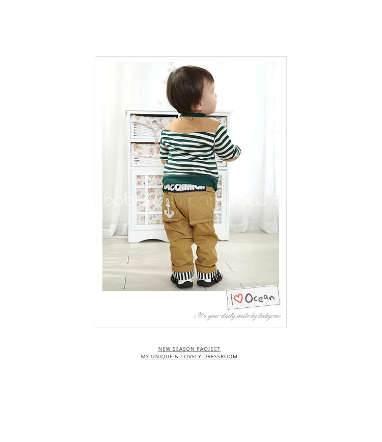 Anlencool/Коллекция года, пальто Roupas Meninos, новая Корейская одежда для малышей, весенний кардиган в полоску из трех предметов, брендовая одежда, комплект для мальчиков