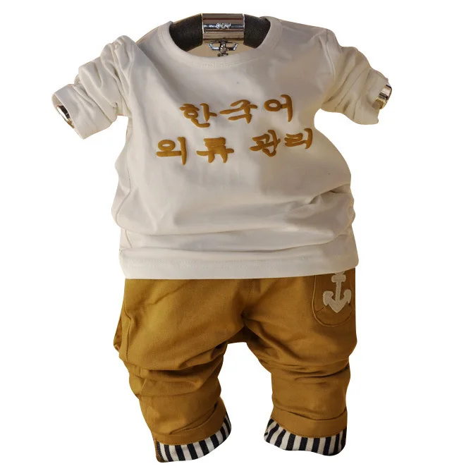 Anlencool/Коллекция 2019 года, пальто Roupas Meninos, новая Корейская одежда для малышей, весенний кардиган в полоску из трех предметов, брендовая