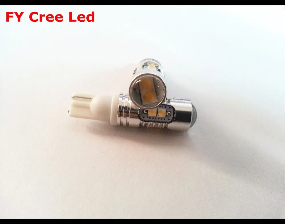 2 шт./лот CREE чип 50 Вт Холодный белый/теплый белый T10 W5W 194 168 921 светодиодный боковой маркер сигнальный проектор светильник