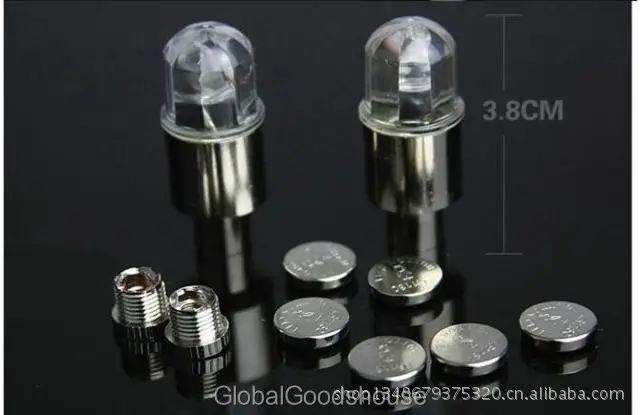 Top WholeSale 2000pcs/lot Bicycle valve lights zinc alloy valve Leon Light LED Wheel Stem Valve Cap Tyre Tire Light 0