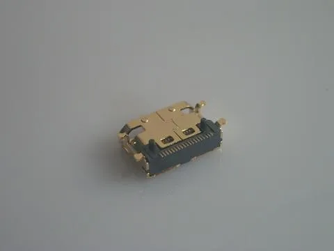 1000 шт. мини-hdmi Разъем SMD 19pin Женская Золотая пластина 2 локатора упакованы в Ленточные катушки упаковки Reflow пайки Rohs