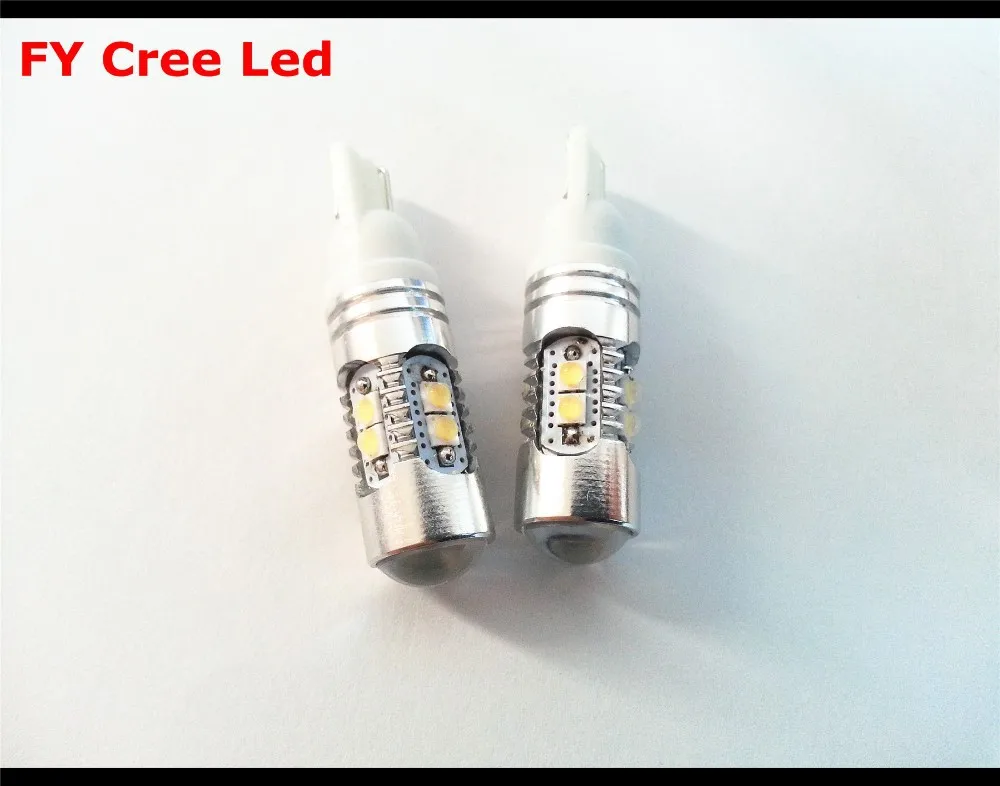 2 шт./лот CREE чип 50 Вт Холодный белый/теплый белый T10 W5W 194 168 921 светодиодный боковой маркер сигнальный проектор светильник