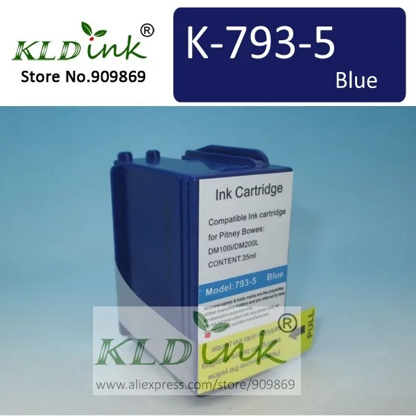 Совместимость 793-5 793-5SB 793-5Bl 4137935BI Синий Почтовая Meter Ink для Pitney Bowes
