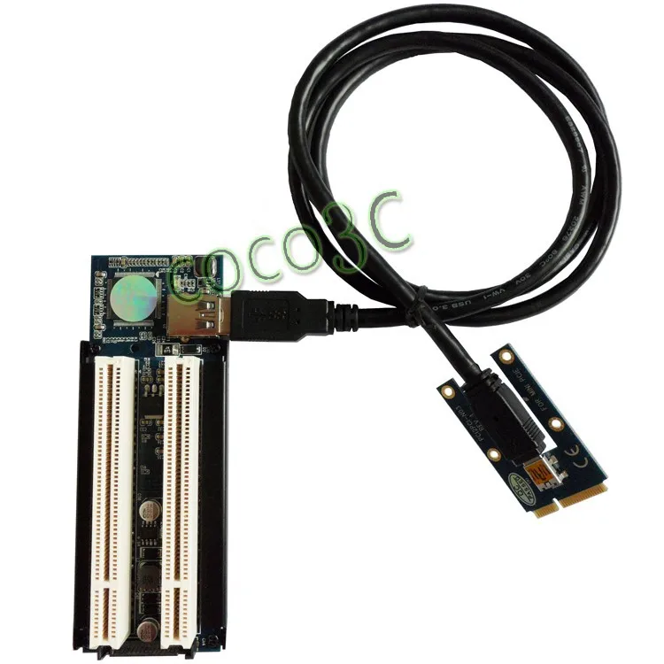 Mini PCIe-2 PCI слота адаптер для mini ITX материнская плата mini PCI express Райзер-карта PCI для звука, сети, видеокарты