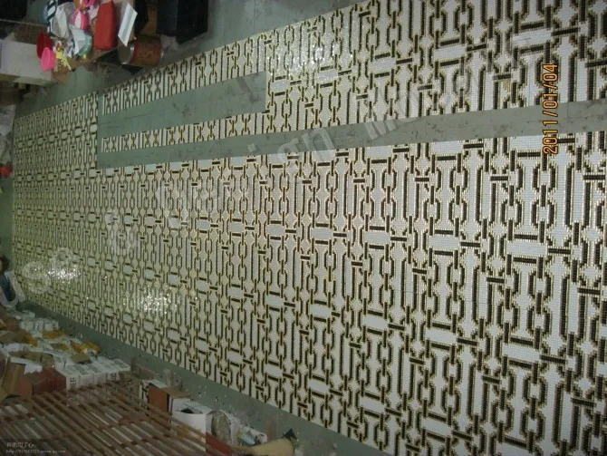 Индивидуальный заказ цепи синий белый стеклянная мозаика tile_kitchen щитка стены ванной плитка бассейн обои