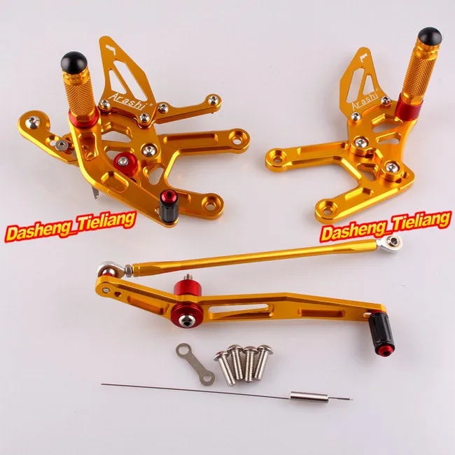 ЧПУ Rearset сзади установить подножки для Yamaha YZF R6 2006 2007 2008 2008 2009 2010 2011 2012 2013 золото