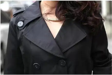 Casacos Femininos новинка женские пальто тонкий отложным воротником Breaste длинный плащ с поясом Z098