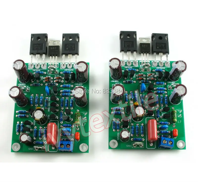 Класс AB L7 MOSFET аудио усилитель мощности платы DIY KIT двухканальный 300-350 Вт X2