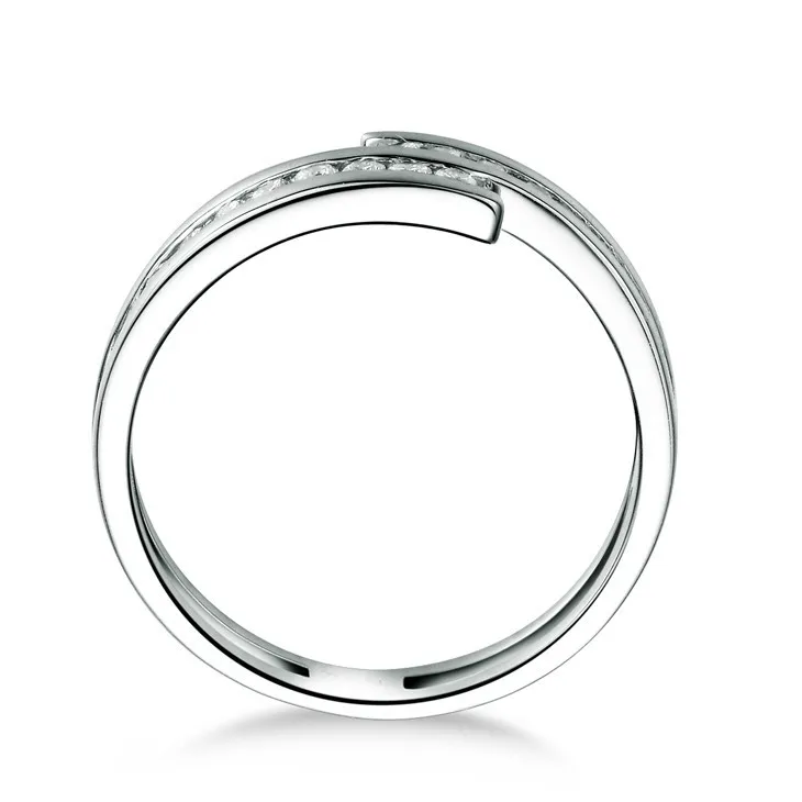 ZOCAI Новое поступление натуральный бриллиант 0,25 ct всего 18 K из белого золота с бриллиантами свадебные женские кольца ювелирные украшения Q00954A