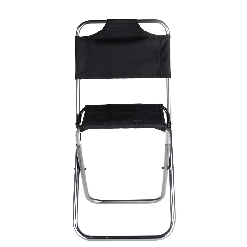 Черный портативный складной алюминиевый стул из ткани Оксфорд открытый рыбалка кемпинг стулья со спинкой сумка для переноски