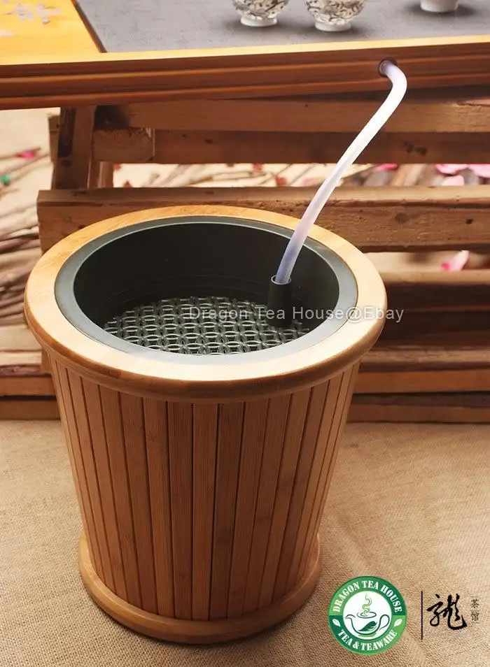 Китайский Gongfu Чай отходов воды бамбуковый контейнер ведро