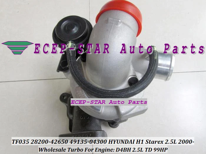 Турбо картридж CHRA Core TF035 28200-42650 49135-04300 49135 04300 49135-04302 для HYUNDAI H1 Starex 2000-D4BH 2.5L