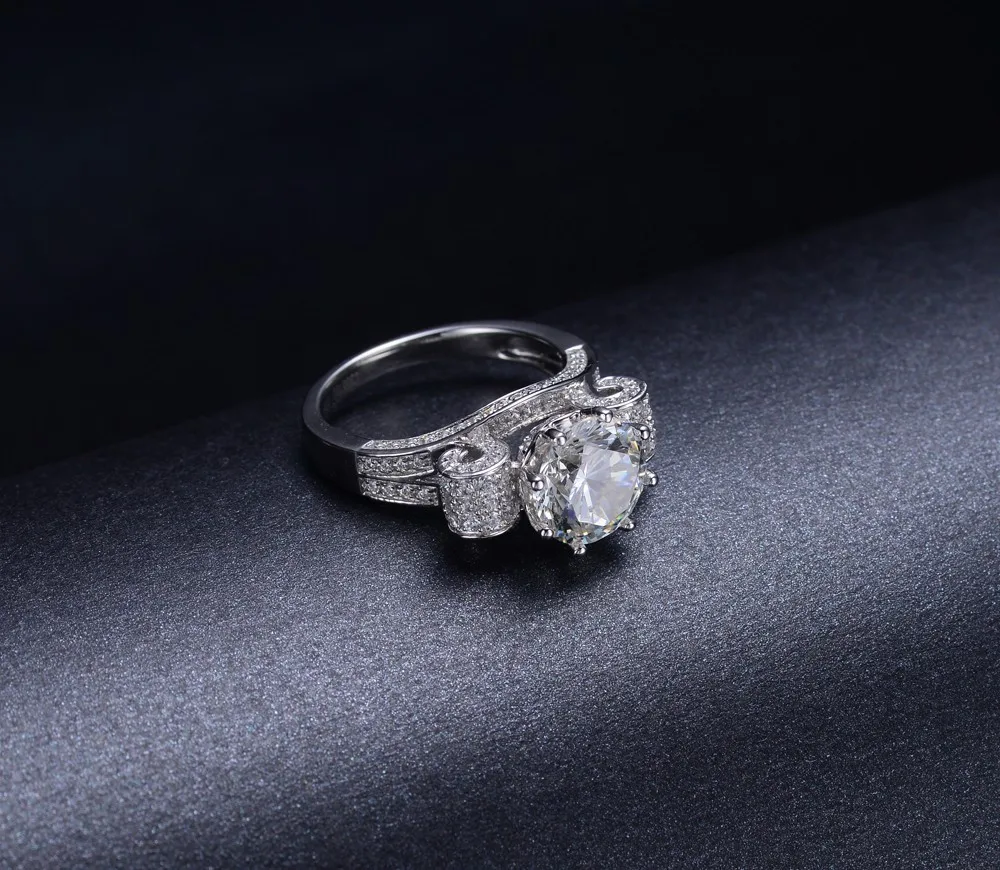 Королевский дизайнер 3Ct классические Stlye алмазные полосы для женщин Изысканные оригинальные украшения 925 серебро женское кольцо