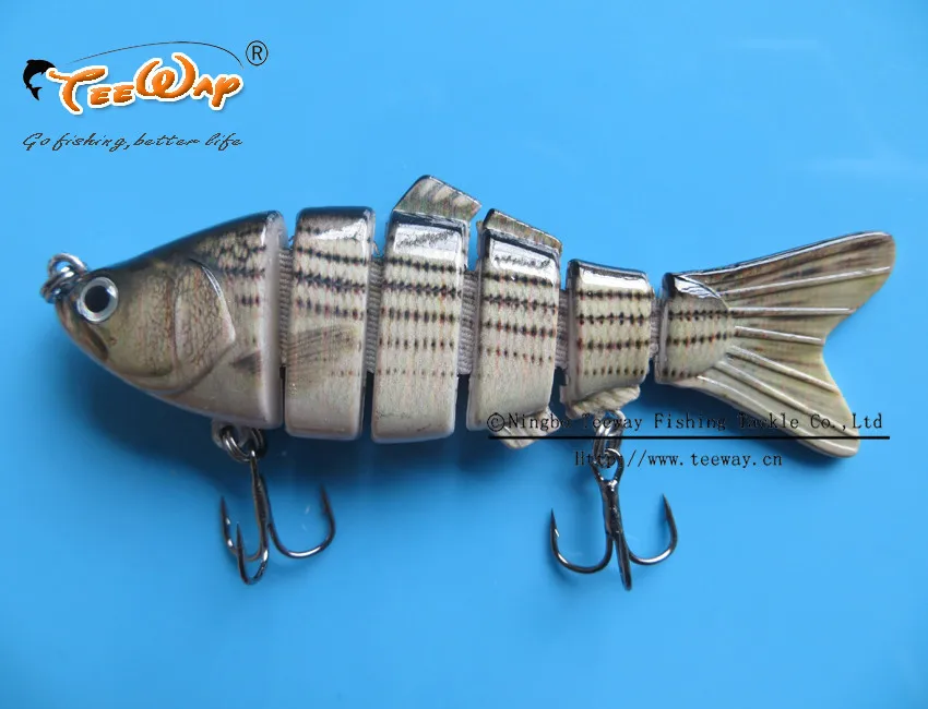 Рыбалка приманки 6 Сегмент Swimbait Жесткий приманки медленно 17 г 10 см рыболовные снасти FL6-SQ нахлыстом