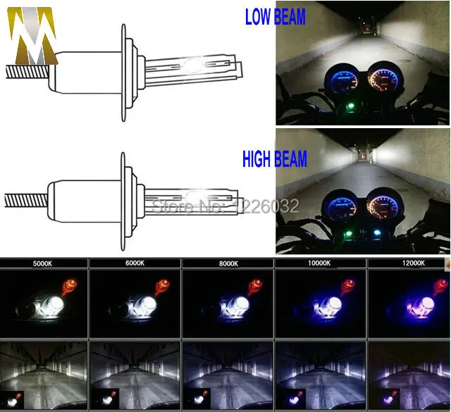 Moto r фара для мотоцикла rcycle велосипед Hid фары H6 Hi/Low луч ксеноновые лампы фары для мотоцикла 12 в 35 Вт 5000 К/6000 К/8000 К/10000 к