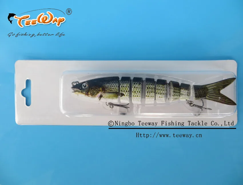 2 шт./лот Рыбалка приманки 8 Сегмент Swimbait Жесткий приманки медленно 25 г 14 см с 6# рыболовный крючок FL8-O02