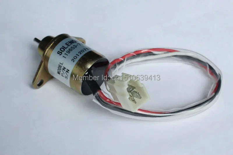 Соленоид отключения подачи для Yanmar двигатель 1503ES-12S5SUC5S 12 V, 119653-77950,119285-77950,119653-66500