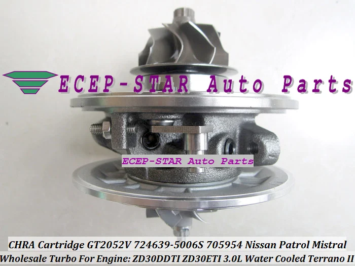 Turbo CHRA Cartridge Turbocharger Core GT2052V 724639-5006S 705954-0013 Water Cooled NISSAN Patrol Mistral TERRANO II ZD30DDTI ZD30ETI 3.0L (2)
