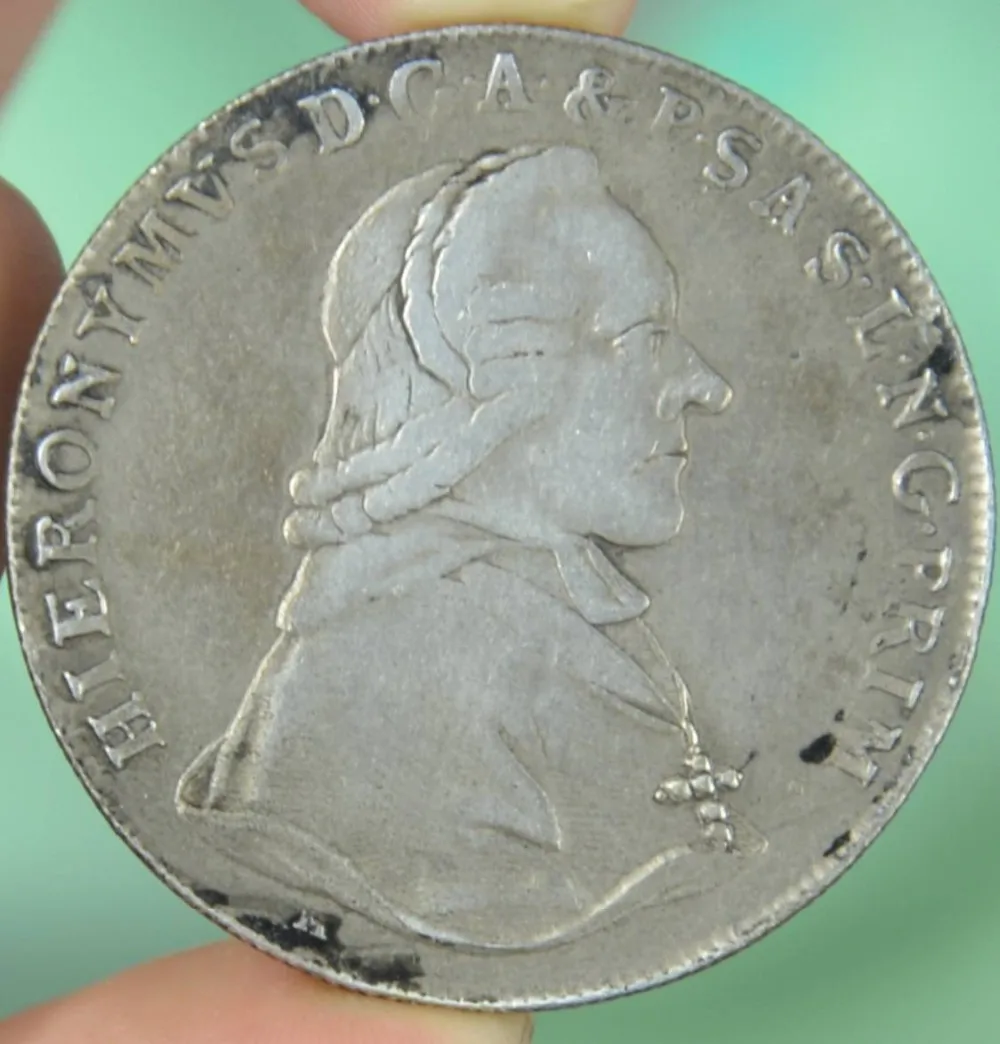Немецкие монеты 1795 Серебряная монета редкая может выбрать любой год hieronimvsd. G. A.&. P.S. L. N. G. PRIM