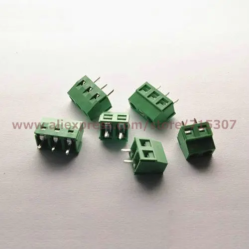 PHISCALE 20 шт PCB клеммные блоки 5,08 мм 2pin 300V 10A