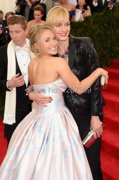 Hayden Panettiere Met Gala бальное платье длинный узор платья знаменитостей Красный ковер платье на заказ