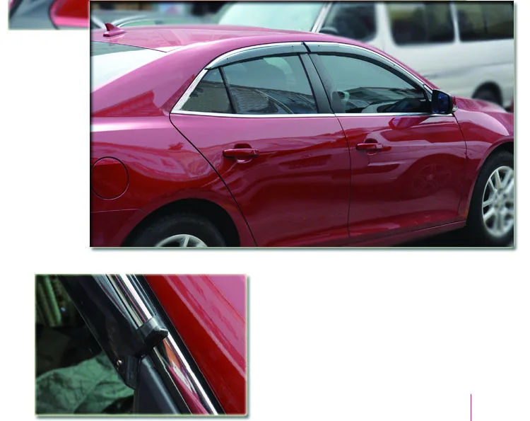 Jinke 4 шт. лезвия боковые окна Дефлекторы двери Солнцезащитный козырек щит для Chevrolet Malibu