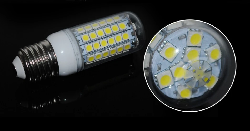 Лампа E27 SMD 5050 69Led 220 В/110 В Светодиодная лампа белый/теплый белый свет E27 Лампа