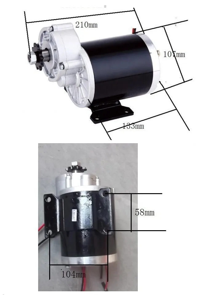 Motor da Engrenagem Elétrico do Motor da Escova Escovado da Engrenagem da C.c. Bonde da Bicicleta Triciclo Motor My1020z 600w 36v 48v 18 elétrico do motor da escova, motor escovado