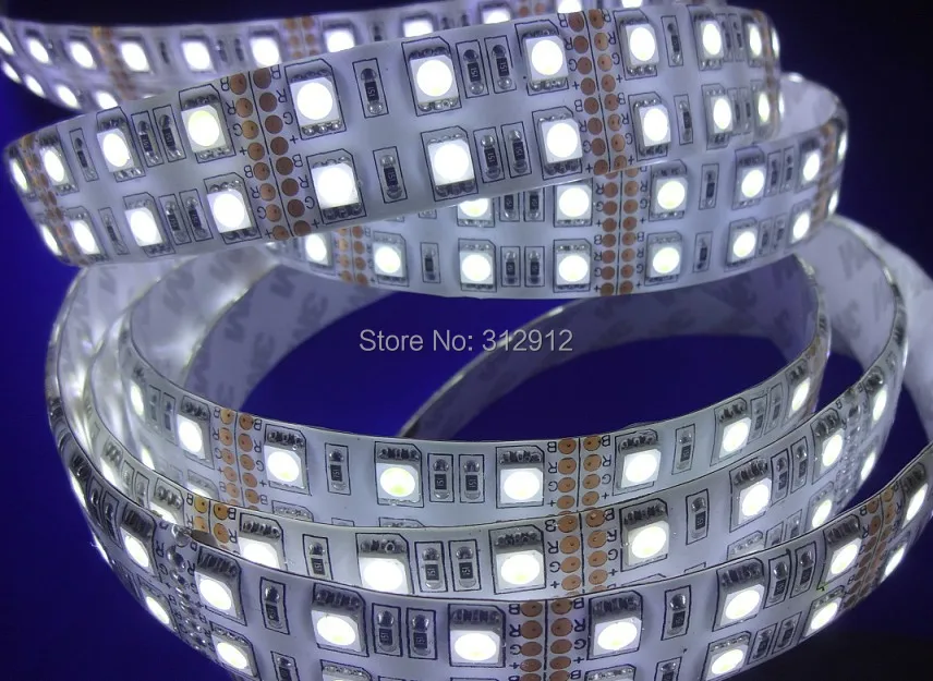 5 м 5050 smd 120 светодио дный s/m светодио дный гибкая, DC12V вход; водонепроницаемый по силиконовым покрытием, IP65
