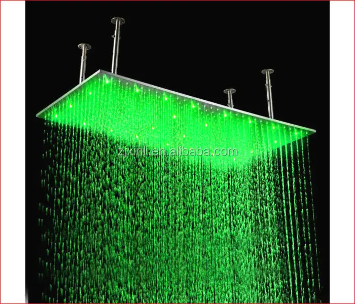 Розничная торговля-20 "x 40" Нержавеющая сталь новый LED Ванная комната Насадки для душа, Цвет изменена без Батарея, x15481