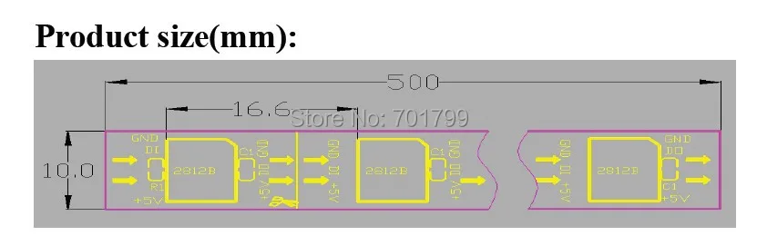 4 м DC5V WS2812B Черный PCB led pixel srip, IP68, 60 шт. WS2812B/m с 60 пикселей