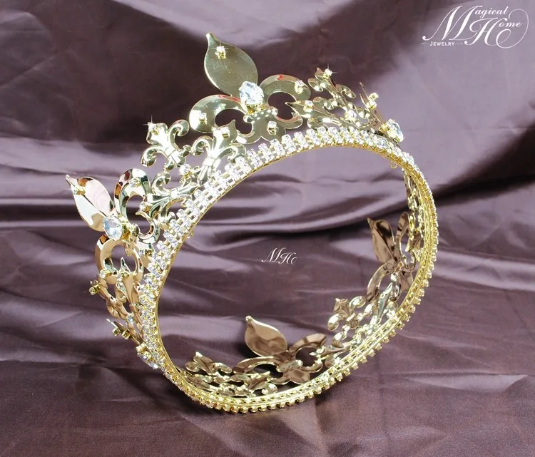 cristal e tiaras completo rould ouro diadema
