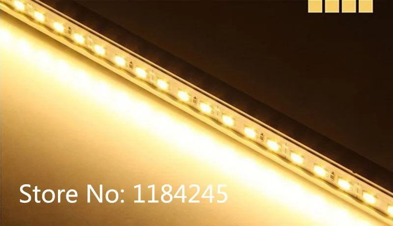 50 см 0.5 м 5630 SMD 36 LED Алюминий сплав В виде ракушки газа жесткий кабинет бар конец света чистый холодный теплые белый, 5 шт./лот