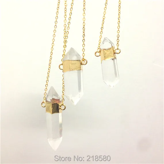 Sn-039 hearling Кристалл Цепочки и ожерелья, Ясный кварц точка Цепочки и ожерелья