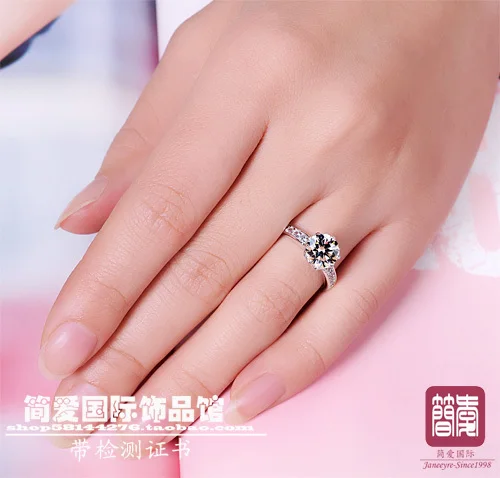 Классические круглые 1.5 КТ синтетический камень Обручальные кольца Щепка украшения обручальные кольца для женщин