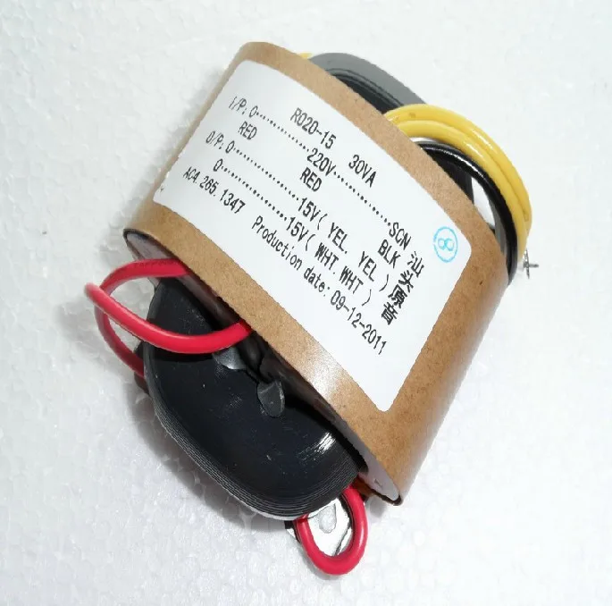 Высококачественный 115 V/230 V 30 W R-Core трансформатор, Выходная мощность: 18 V+ 18 V