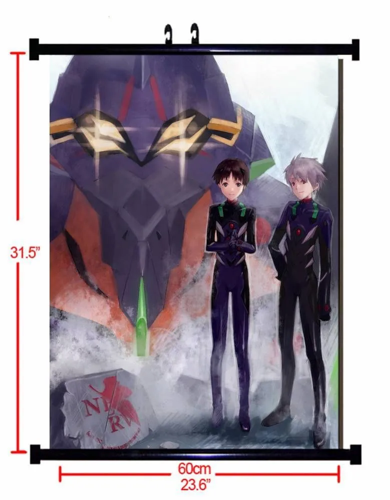 Декор плакат с героями аниме стены прокрутки EVA Kaworu Nagisa PW-EVA-1339634