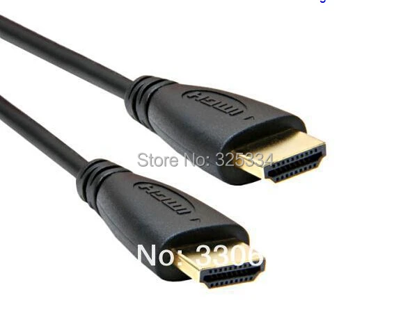 10FT 3M V1.4 HDMI кабель со штыревыми соединителями на обоих концах для подключения кабель переходника 3D Ethernet для HDTV 1080 p 500 шт./лот