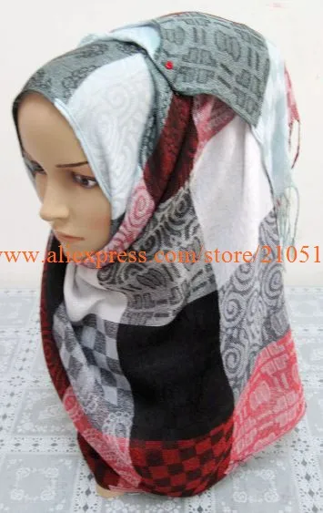 Fd035 г., мусульманские higabs softy 180*70 см большой чек мусульманский шарф