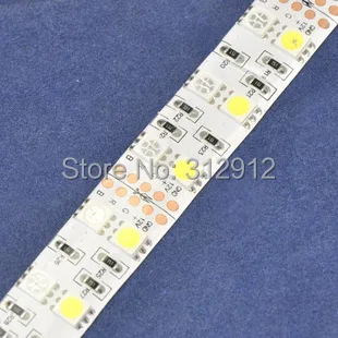5 м 600 светодиоды 120LED/M 5050 RGBW (RGB + теплый белый) Светодиодные ленты света; водонепроницаемый в силиконовое покрытие; DC12V вход; 144 Вт