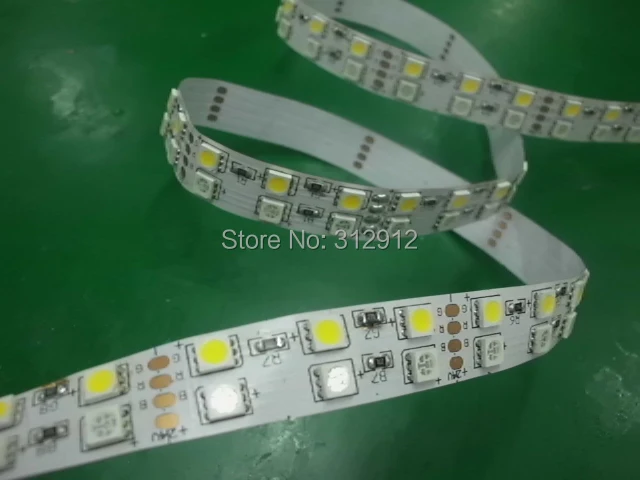 5 м 600 светодиоды 120LED/M 5050 RGBW (RGB + теплый белый) Светодиодные ленты света; -водонепроницаемый; DC24V вход; 144 Вт