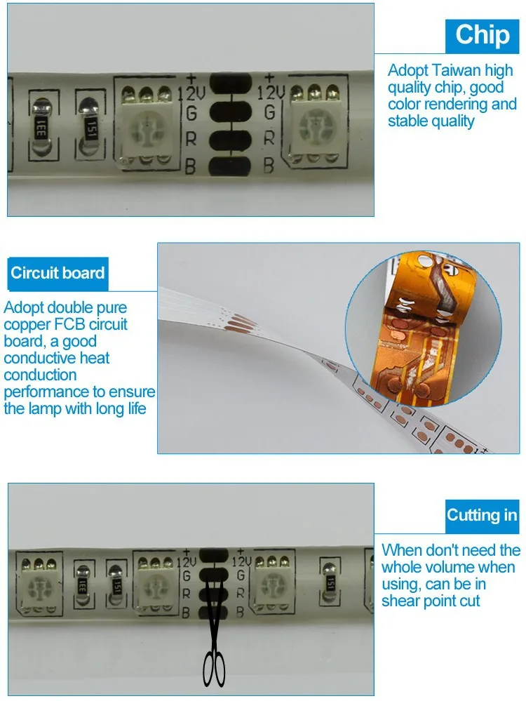 12 V RGB/белый/теплый белый Гибкие светодиодные полосы света лампы SMD 5050 5 M 300led высокая яркость IP65 Водонепроницаемый