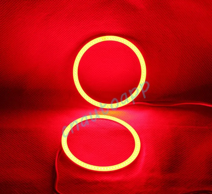 Ангельские глазки супер светодиодный светильник кольцо для автомобиля головной светильник s мотоцикл 70 мм 5 Вт x 2(одна пара) Белый/янтарный/красный/зеленый/синий/розовый