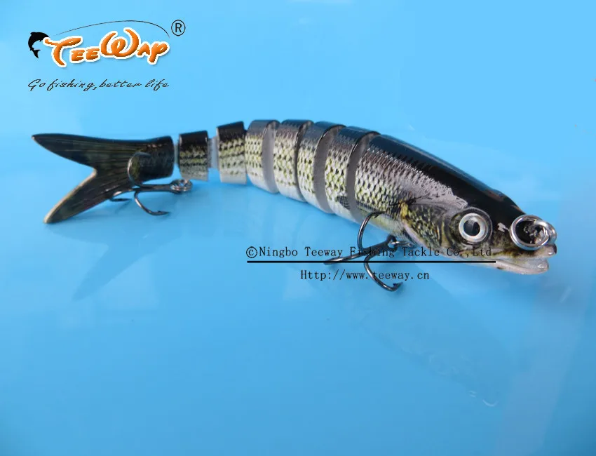 2 шт./лот Рыбалка приманки 8 Сегмент Swimbait Жесткий приманки медленно 25 г 14 см с 6# рыболовный крючок FL8-O02